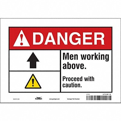 Safety Sign 7 in x 10 in Vinyl