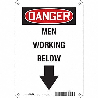 Safety Sign 10 in x 7 in Polyethylene