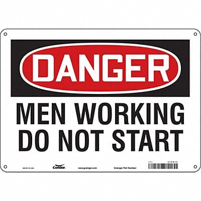 Safety Sign 10 in x 14 in Aluminum