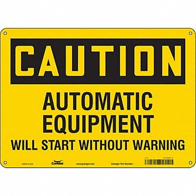 Safety Sign 10 in x 14 in Polyethylene