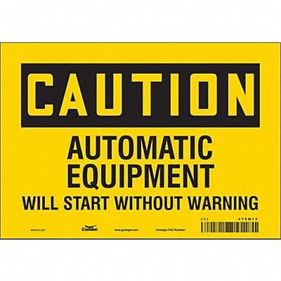 Safety Sign 7 inx10 in Vinyl