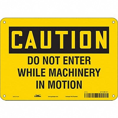 Safety Sign 7 in x 10 in Aluminum