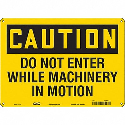 Safety Sign 10 inx14 in Polyethylene