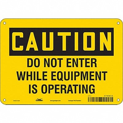 Safety Sign 7 in x 10 in Aluminum