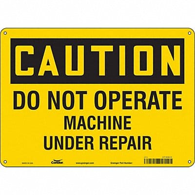 Safety Sign 10 inx14 in Aluminum
