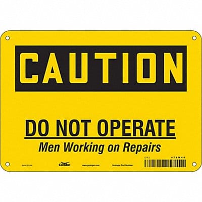 Safety Sign 7 in x 10 in Aluminum