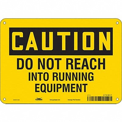 Safety Sign 7 in x 10 in Polyethylene