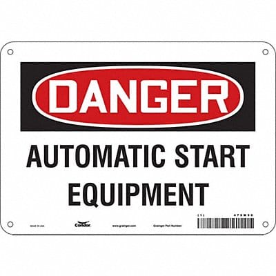 Safety Sign 7 in x 10 in Aluminum