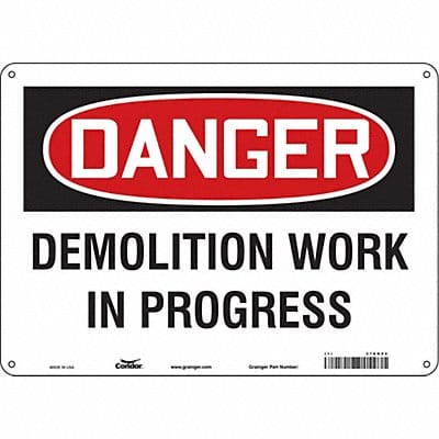 Safety Sign 10 inx14 in Aluminum