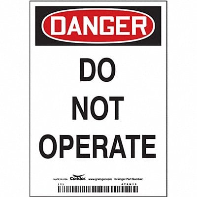 Safety Sign 10 inx14 in Magnetic Vinyl