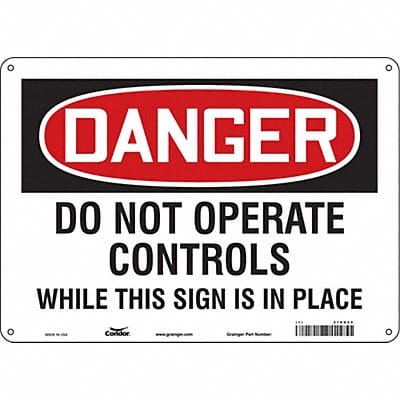 Safety Sign 10 in x 14 in Aluminum
