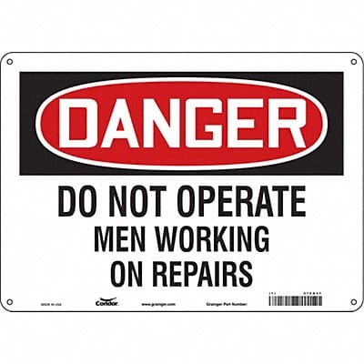 Safety Sign 10 in x 14 in Aluminum