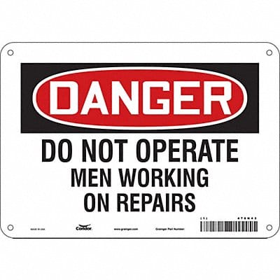 Safety Sign 7 inx10 in Polyethylene