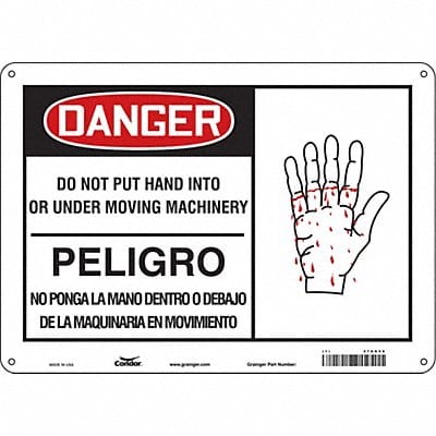 Safety Sign 10 inx14 in Polyethylene