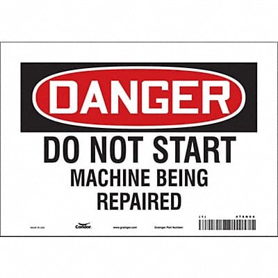 Safety Sign 7 in x 10 in Vinyl