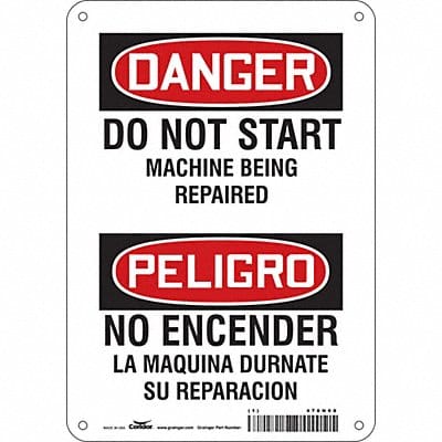 Safety Sign 10 in x 7 in Polyethylene