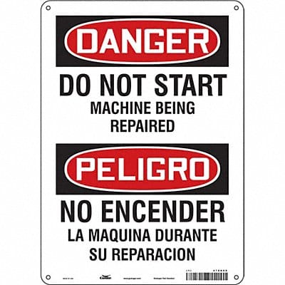 Safety Sign 14 in x 10 in Polyethylene