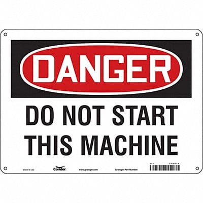 Safety Sign 10 in x 14 in Aluminum