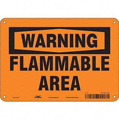 Safety Sign 7 in x 10 in Polyethylene