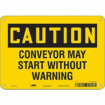 Safety Sign 7 in x 10 in Aluminum
