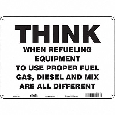 Safety Sign 10 inx14 in Polyethylene