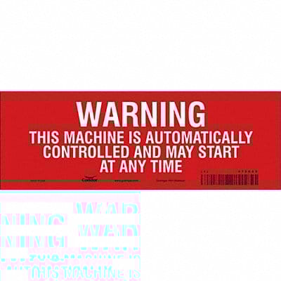 Safety Sign 3.5in x 10in Vinyl