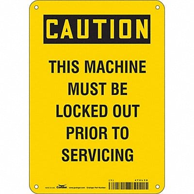 Safety Sign 10 in x 7 in Aluminum