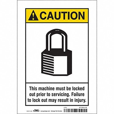 Safety Sign 10 in x 7 in Vinyl