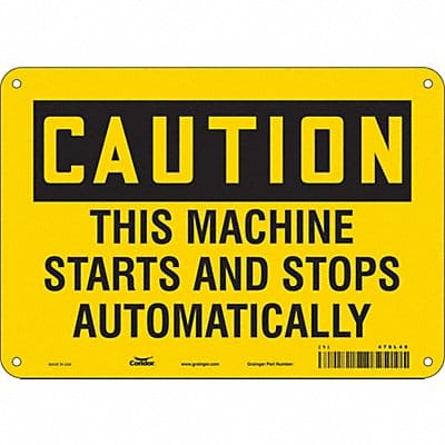 Safety Sign 7 in x 10 in Polyethylene