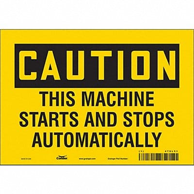 Safety Sign 7 inx10 in Vinyl