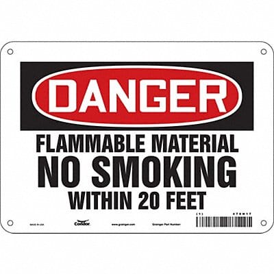 Danger Sign 7 in x 10 in Aluminum