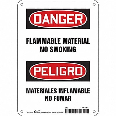 Safety Sign 10 in x 7 in Polyethylene