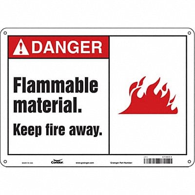 Safety Sign 10 in x 14 in Polyethylene
