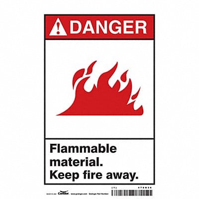 Safety Sign 10 inx7 in Vinyl