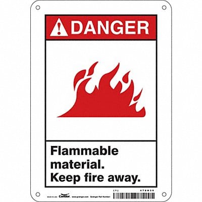 Safety Sign 10 in x 7 in Polyethylene