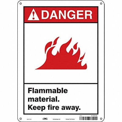 Safety Sign 14 in x 10 in Polyethylene