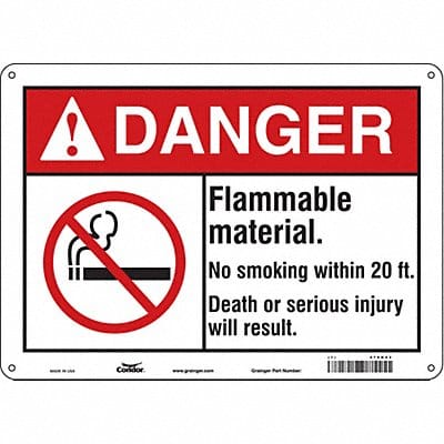 Safety Sign 10 in x 14 in Aluminum