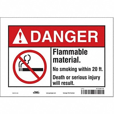 Safety Sign 7 in x 10 in Vinyl
