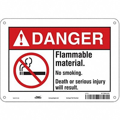 Safety Sign 7 in x 10 in Aluminum
