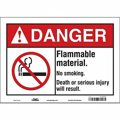 Safety Sign 10 in x 14 in Vinyl
