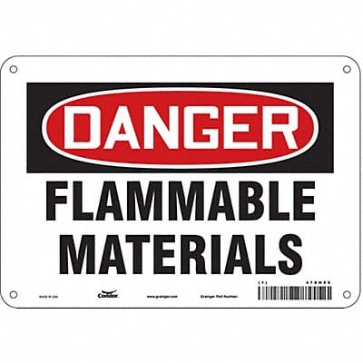 J6928 Safety Sign 7 inx10 in Polyethylene