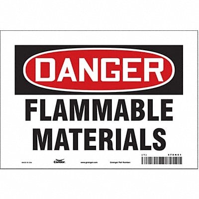 J6928 Safety Sign 7 inx10 in Vinyl