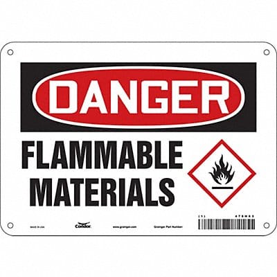 Danger Sign 7 in x 10 in Aluminum
