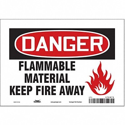 Safety Sign 7 inx10 in Vinyl