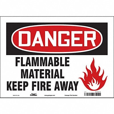 Safety Sign 10 inx14 in Vinyl