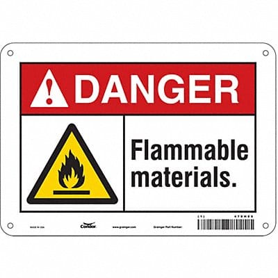 Safety Sign 7 inx10 in Polyethylene