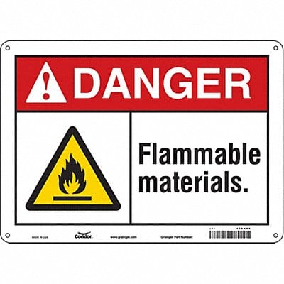 Safety Sign 10 inx14 in Polyethylene