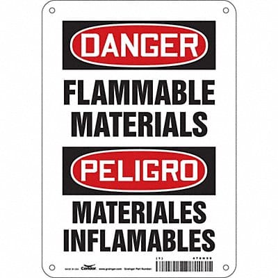 Safety Sign 10 in x 7 in Polyethylene