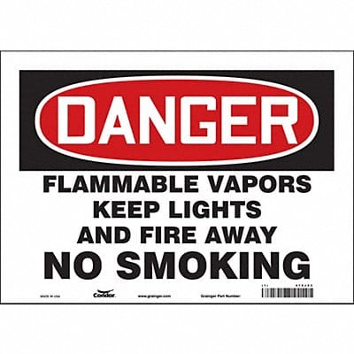 Safety Sign 10 in x 14 in Vinyl