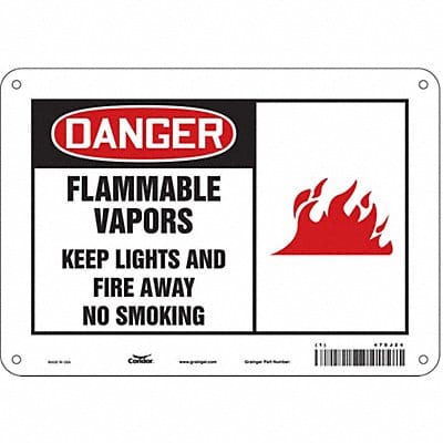 Safety Sign 7 in x 10 in Aluminum